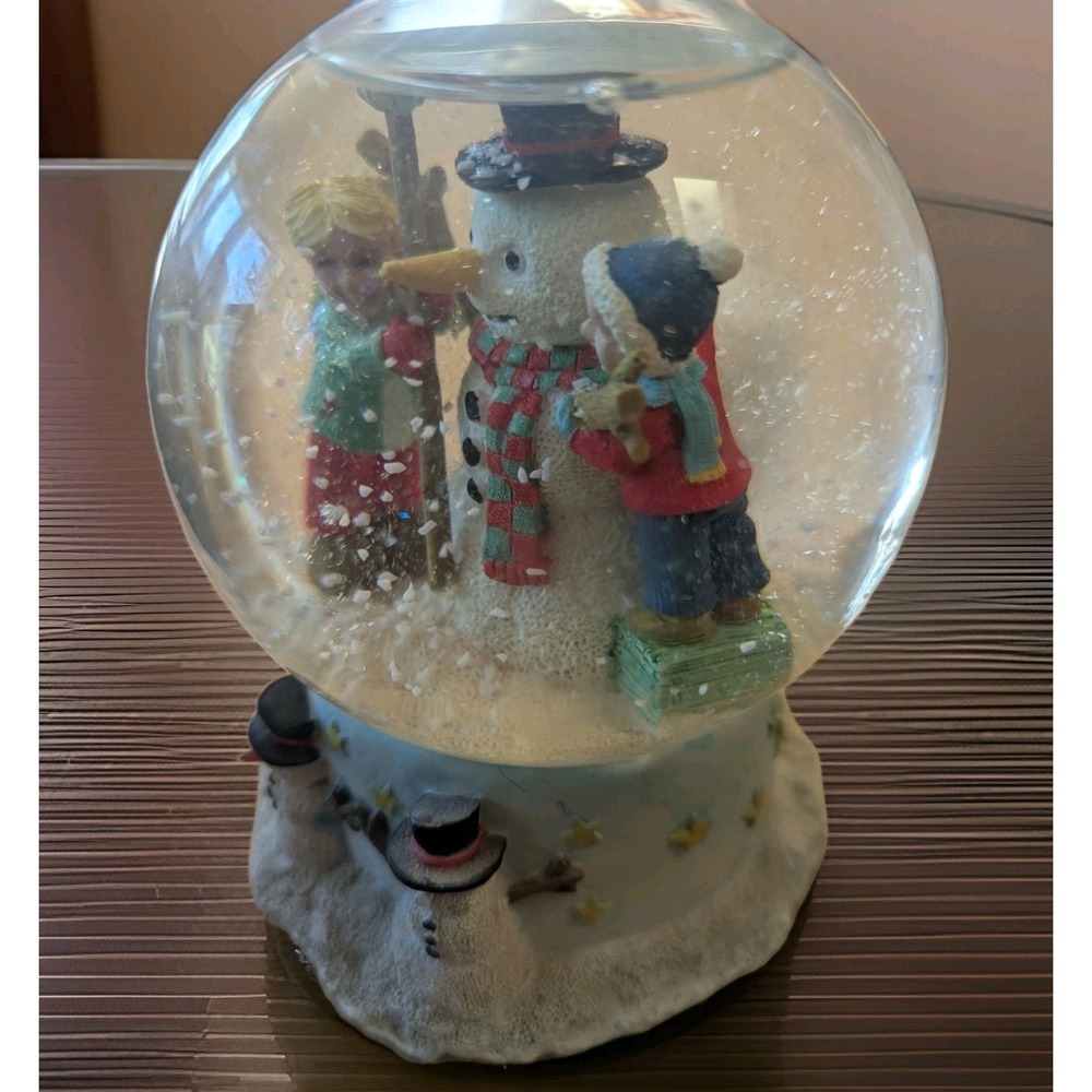 Vintage San Francisco Music Company Christmas Ed. Snowman Musical Box Globe